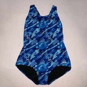 DOLFIN Aquashape Conservative Lap Suit Blue 16/42 (Fits like a 14)